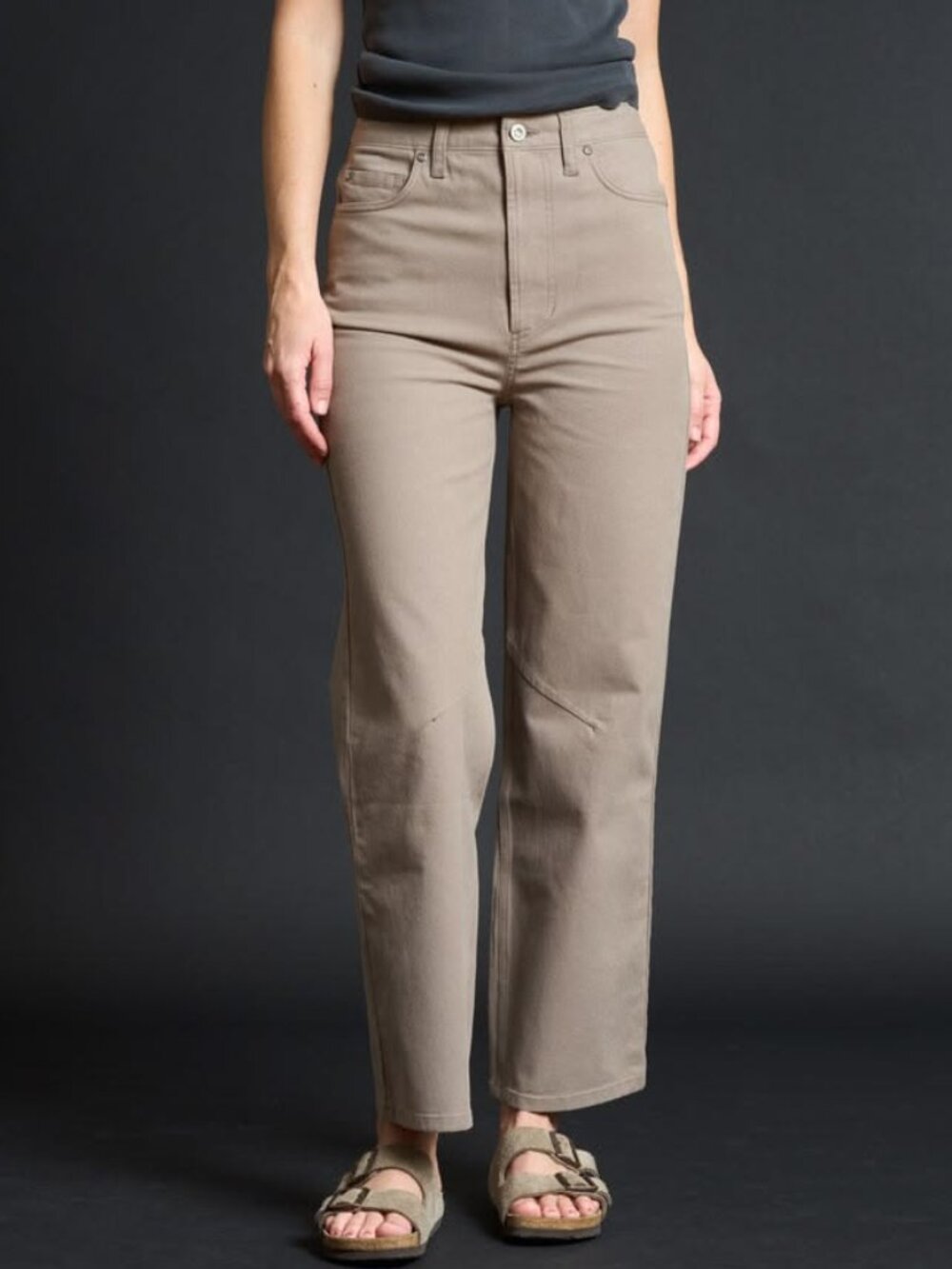 Rowan Women's Merilee 5-Pocket Canvas Pant in Stone Size 27